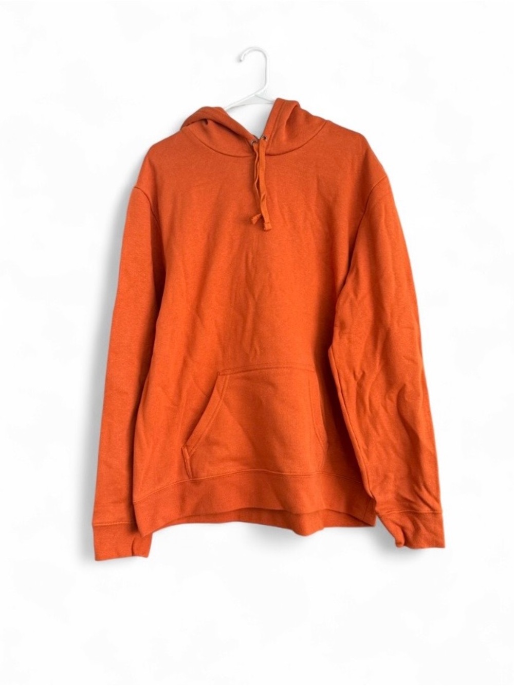 New Fanatics Burnt Orange Blank Fleece Hoodie Sweatshirt XL